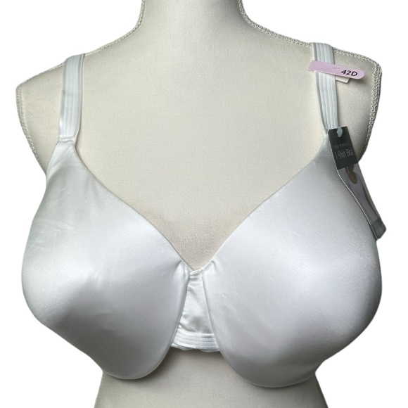 BALI white smooth t shirt underwire bra DF3W11 42D NWT - Picture 1 of 7